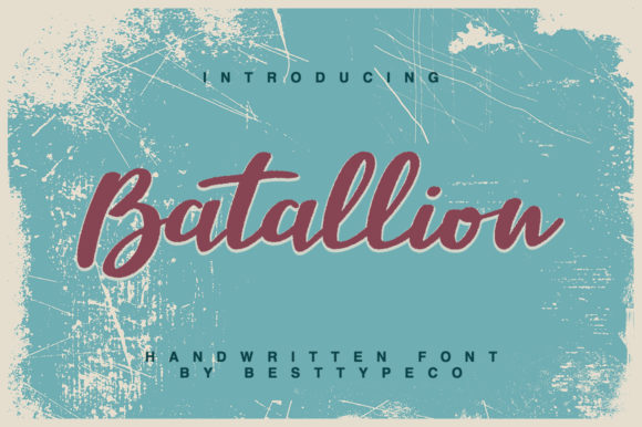 Batallion: A Brushed Handwritten Typeface for Modern Editorial Design