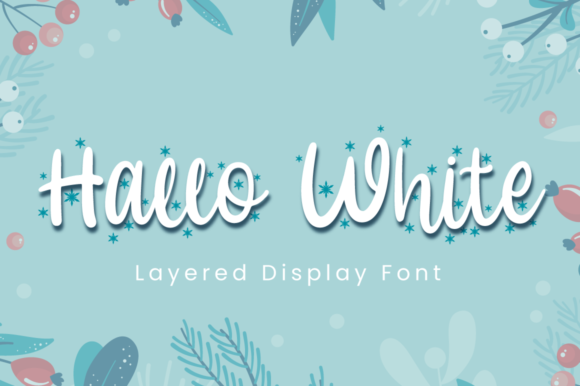 Hallo White: A Festive Script Font for Cozy Brand Identity