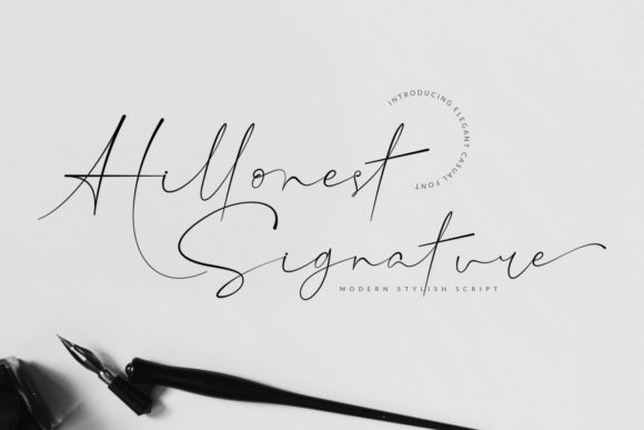 Hillonest Signature: A Handwritten Typeface for Editorial Elegance