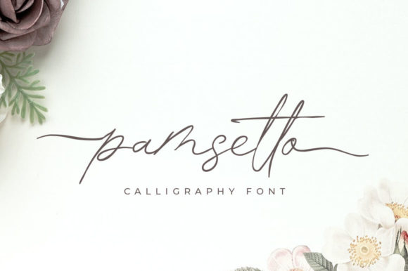 Pamsetto Typeface: A Romantic Handwritten Font for Crafters