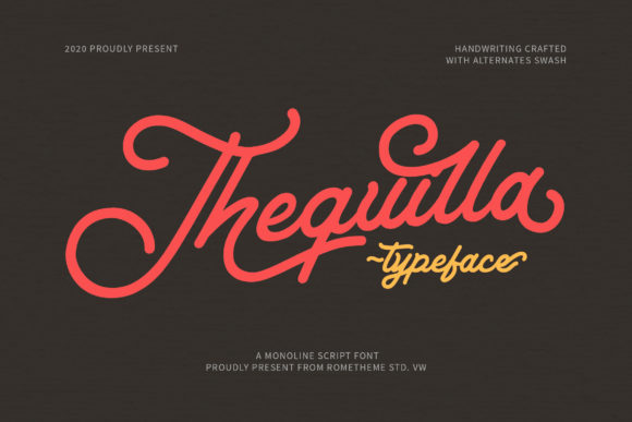 Thequilla: A Handwritten Typeface for Authentic Brand Identity